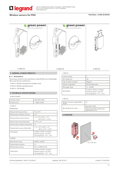 Linkeo PDUS Tech Sheets - Legrand
