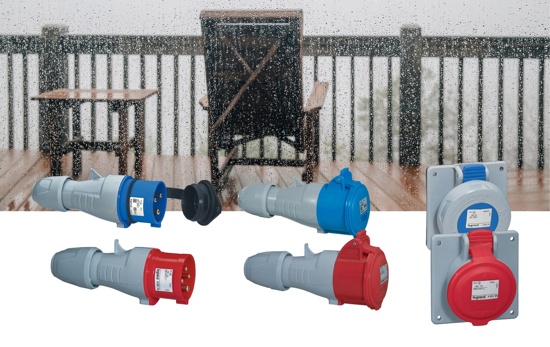 Legrand's new P17 Tempra Pro plugs and sockets for indoor and outdoor installations